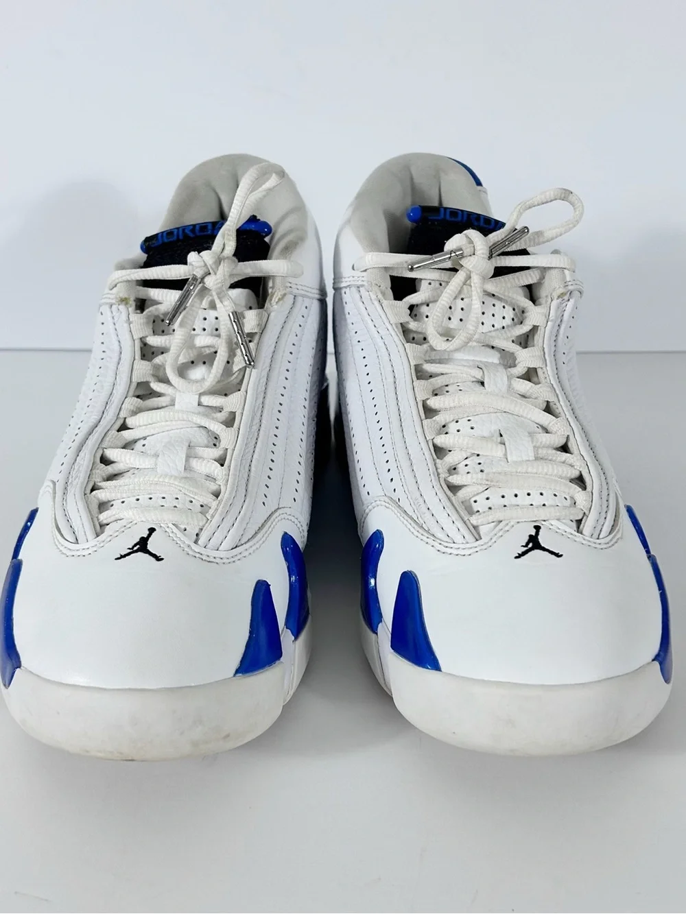 Nike Air Jordan 14 Retro Hyper Royal White 487471 104 Men's Size 9.5